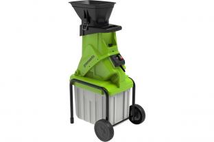 Фото Садовый электрический измельчитель с контейнером GreenWorks