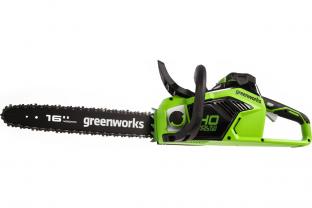Фото Аккумуляторная бесщеточная цепная пила Greenworks GD40CS18 40V