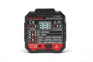 Фото Тестер розеток и УЗо КВТ КТ 106D Proline